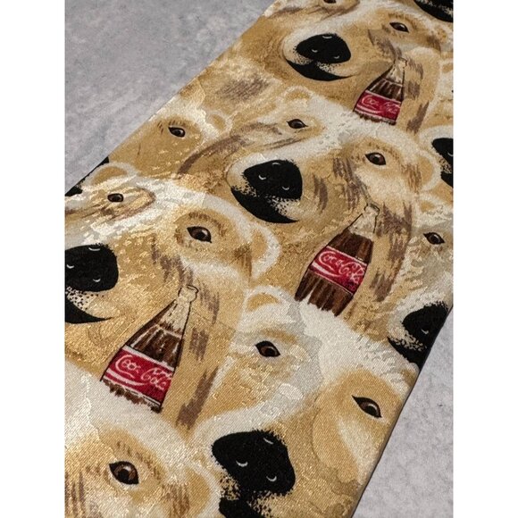 VTG Coca-Cola Polar Bear Tie – Holiday Novelty Neckwear - Picture 5 of 6